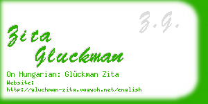 zita gluckman business card